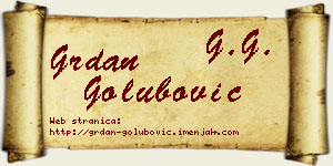 Grdan Golubović vizit kartica